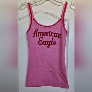 American Eagle Valentine Pink Red Tank Top Juniors Girls Size XSmall